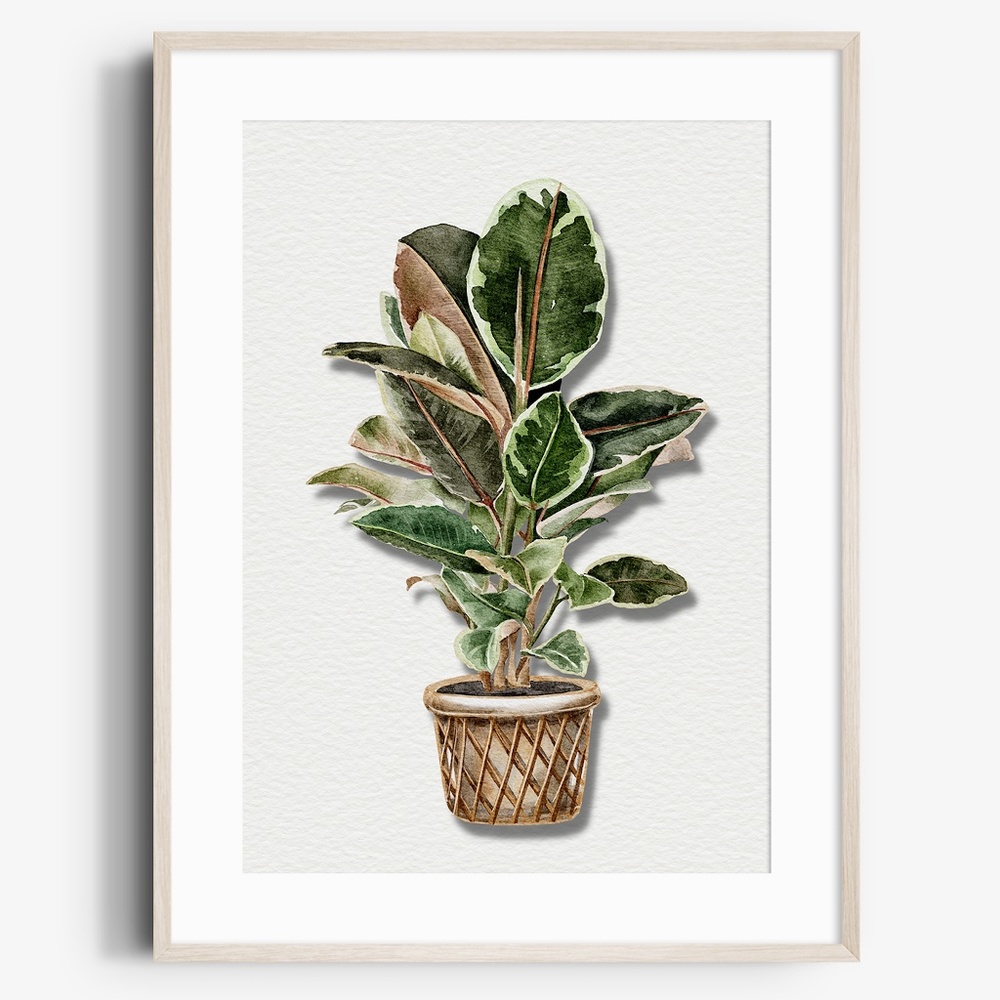 Watercolor Wall Art Botanical Greenery Plants Print Poster Unframed